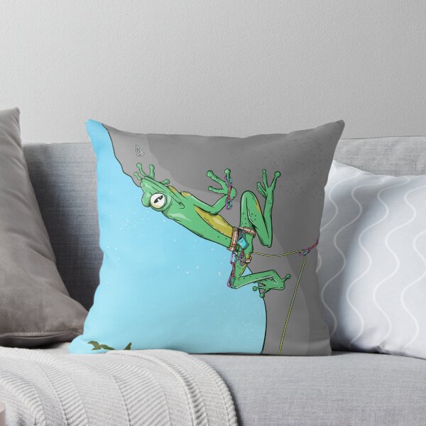 Item preview, Cute Cartoon Frog Rock Climbing designed and sold by piedaydesigns.