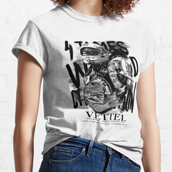 Sebastian Vettel Premium oversized T-shirt Women White/Black