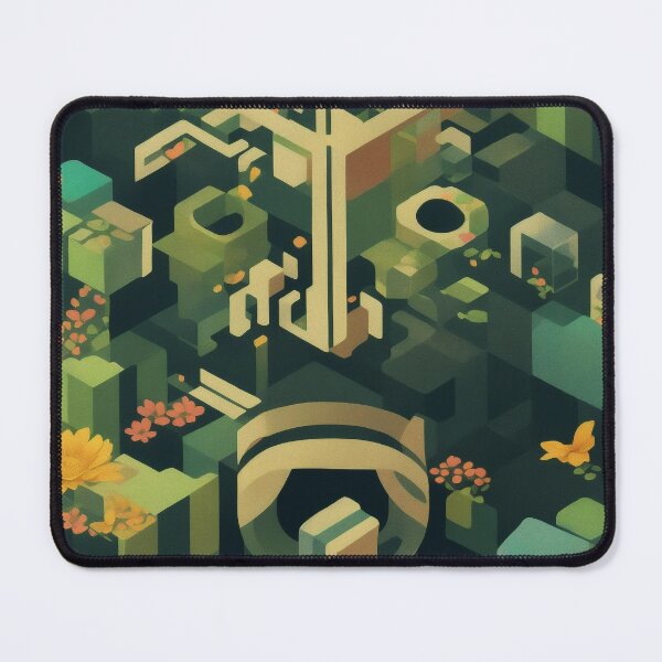 Item preview, MAYA MASK - Art of Mayan mask with flower background Collection designed and sold by GEN-Minimalism.