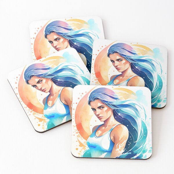 Item preview, Beautiful Aqua Blue Pisces Goddess designed and sold by Erika V..
