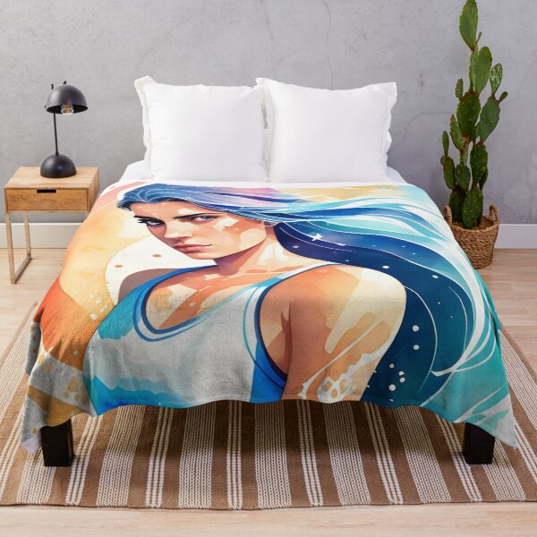 Item preview, Beautiful Aqua Blue Pisces Goddess designed and sold by Erika V..