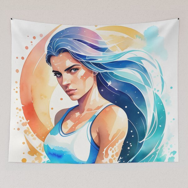 Item preview, Beautiful Aqua Blue Pisces Goddess designed and sold by Erika V..