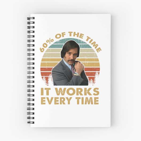 Item preview, Ron Burgundy 60 Of The Time It Works Every Time Vintage Inspired , Anchorman Inspired Movie designed and sold by MekhalaSomsi.