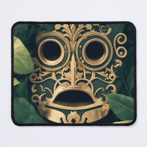 Item preview, MAYA MASK - Art of Mayan mask with flower background Collection designed and sold by GEN-Minimalism.