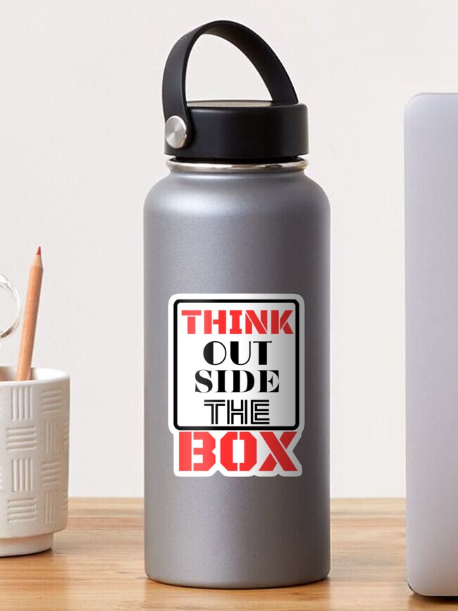 Thumbnail 1 of 3, Sticker, think out of the box designed and sold by zubiaqureshi.