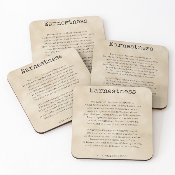 Item preview, Earnestness - Ella Wheeler Wilcox Poem - Literature - Typewriter Print 2 - Vintage designed and sold by Studio Grafiikka.
