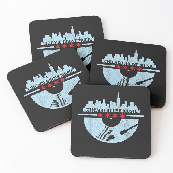 Artikelvorschau, Chicago House Musik Vintage Vinyl Dj Raver Flagkyline entworfen und verkauft von averypenelop.