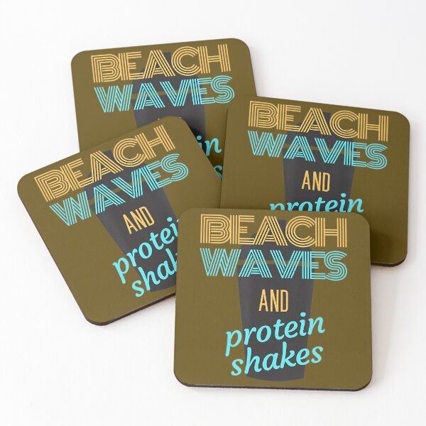 Item preview, Beach waves and protein shakes Gym Fitness Exercise Lover 		 designed and sold by ekoenebrqp6.