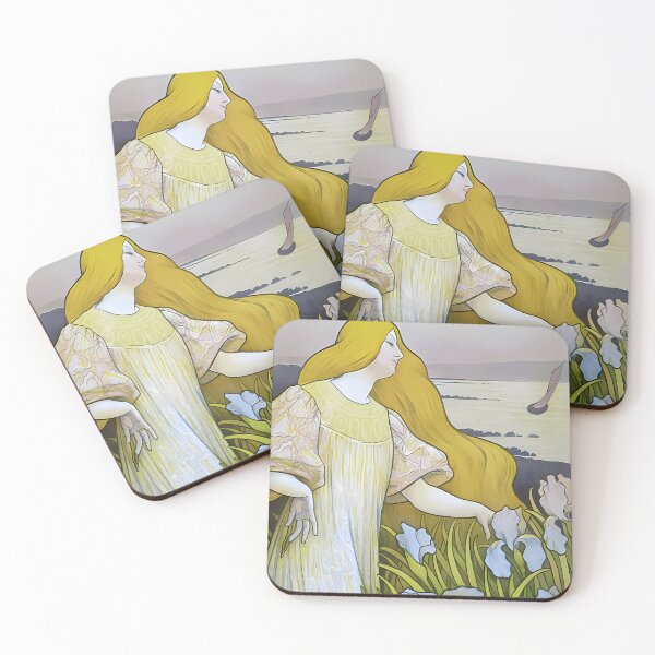Item preview, Paul Berthon, Iris Girl between irises designed and sold by NouveauEra.