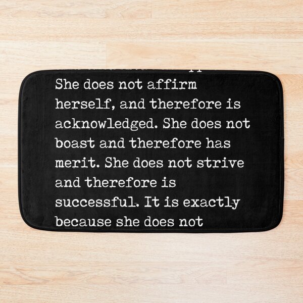 Item preview, She does not show herself - Lao Tzu Quote - Literature - Typewriter Print - Black designed and sold by Studio Grafiikka.