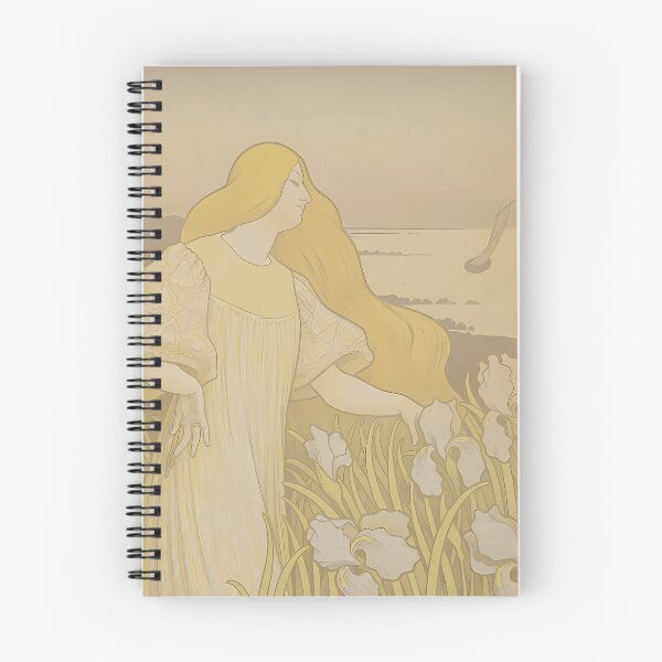 Item preview, Paul Berthon, Iris Girl between irises, Art nouveau designed and sold by NouveauEra.