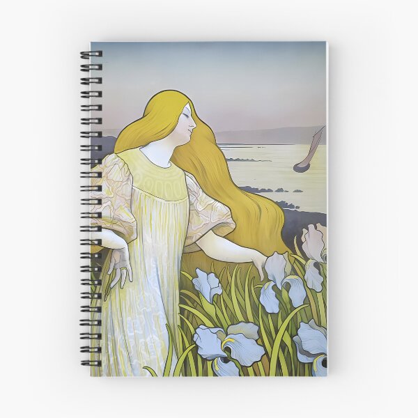 Item preview, Paul Berthon, Iris Girl between irises designed and sold by NouveauEra.