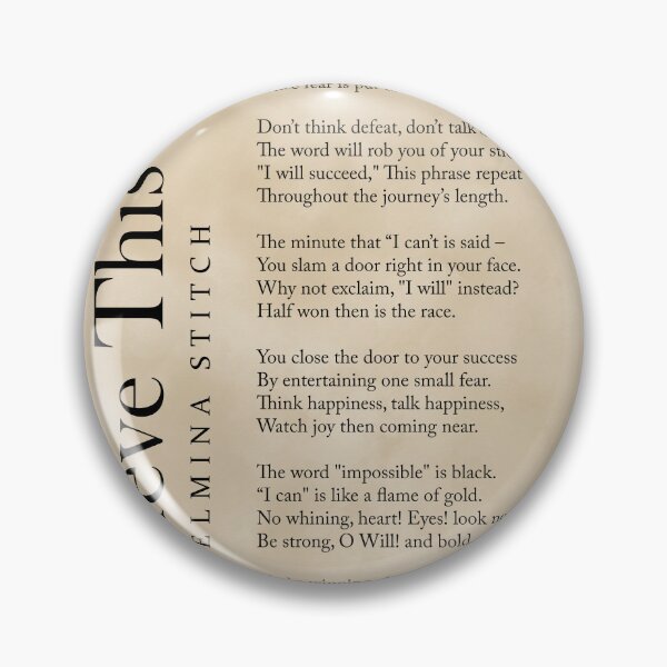 Item preview, Believe This - Wilhelmina Stitch Poem - Literature - Typography Print 2 - Vintage designed and sold by Studio Grafiikka.