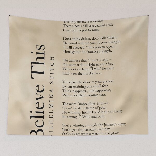 Item preview, Believe This - Wilhelmina Stitch Poem - Literature - Typography Print 2 - Vintage designed and sold by Studio Grafiikka.