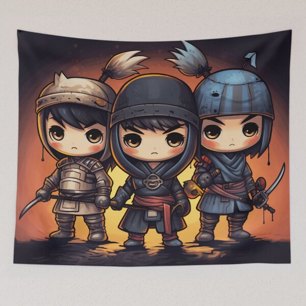 Item preview, Playful Ninja Delight: Adorable Artwork for Ninja Enthusiasts designed and sold by DreamyDesigns92.