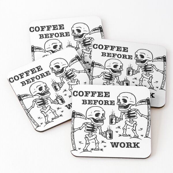 Item preview,  skeleton coffee before work designed and sold by Newstat337.