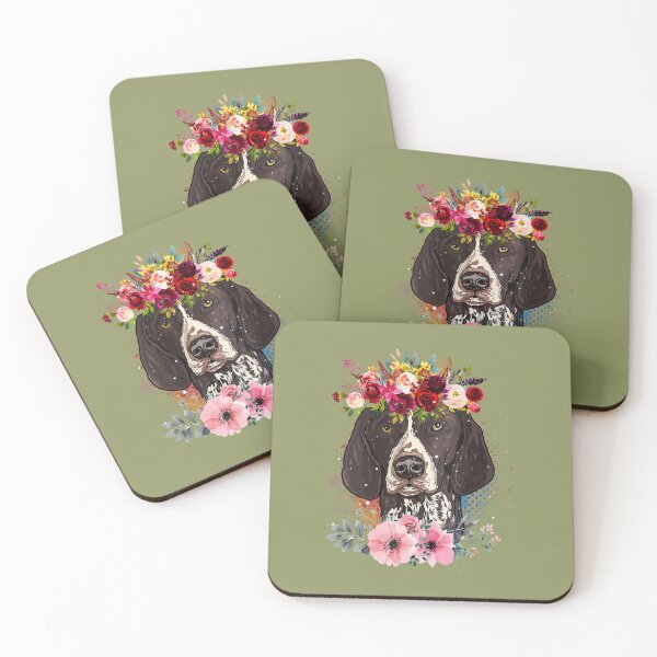 Item preview, Floral German Shorthaired Pointer Dog - Floral Lovers designed and sold by zhgyydsn31.