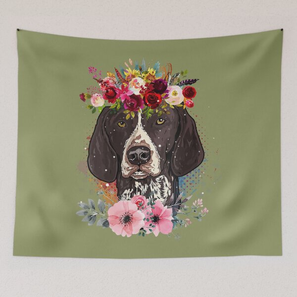 Item preview, Floral German Shorthaired Pointer Dog - Floral Lovers 	 	 designed and sold by zhgyydsn31.