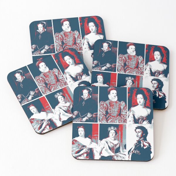 Item preview, The Pop Art Queens Regnant of England (red, white & blue) designed and sold by CMooreWorx.