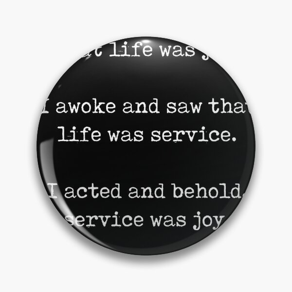 Item preview, Life is service, service is joy - Rabindranath Tagore Quote - Literature - Typewriter Print - Black designed and sold by Studio Grafiikka.