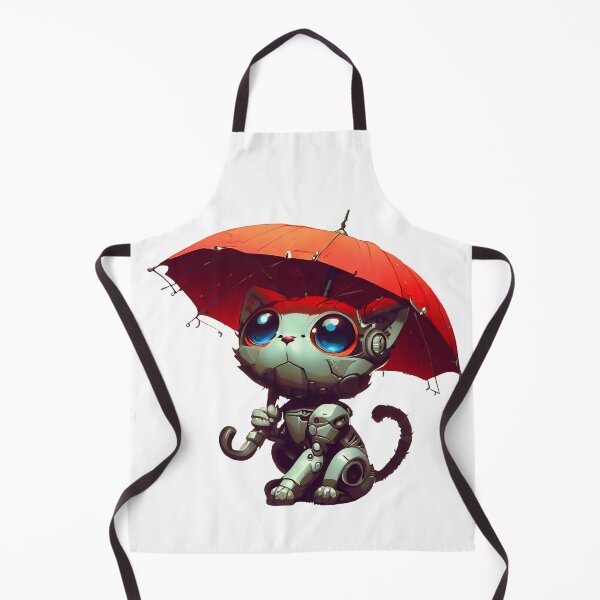 Item preview, Robo-Cat In The Rain! designed and sold by kukamatsu.