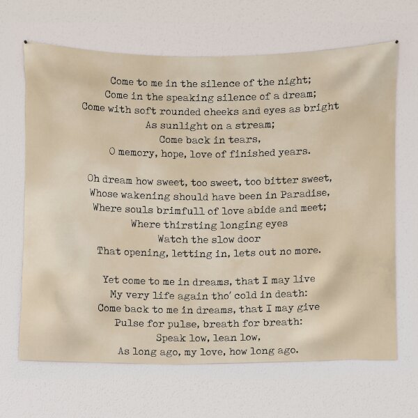 Item preview, Echo - Christina Rossetti Poem - Literature - Typography Print 2 - Vintage designed and sold by Studio Grafiikka.