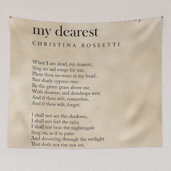 Item preview, When I am dead, my dearest, - Christina Rossetti Poem - Literature - Typography Print - Vintage designed and sold by Studio Grafiikka.