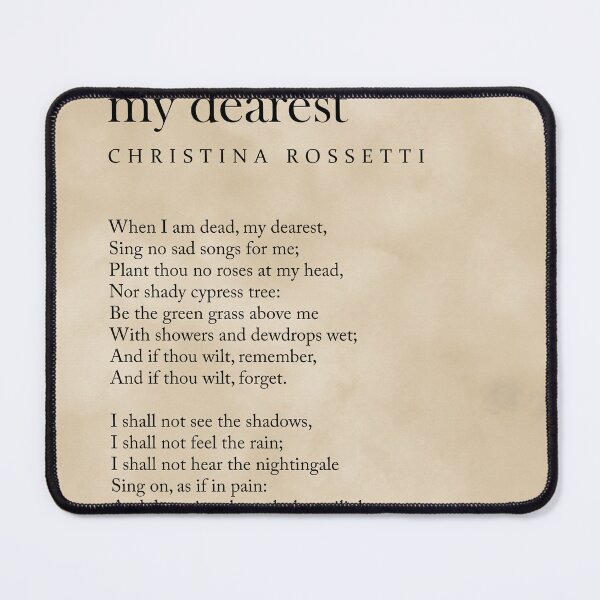 Item preview, When I am dead, my dearest, - Christina Rossetti Poem - Literature - Typography Print - Vintage designed and sold by Studio Grafiikka.