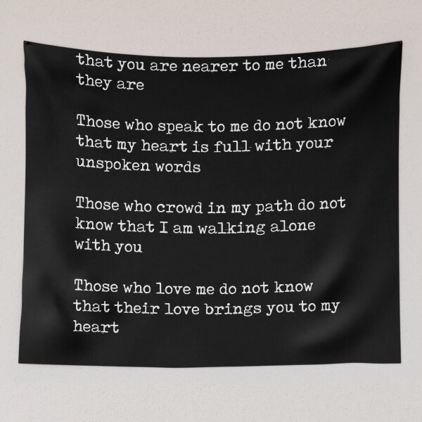 Artikelvorschau, Those who are near me - Rabindranath Tagore Poem - Literature - Typewriter Print - Black entworfen und verkauft von Studio Grafiikka.