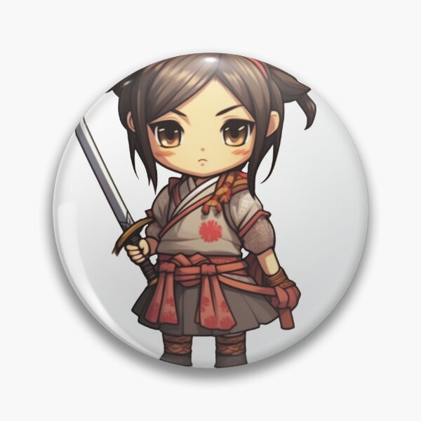 Item preview, Cute Female Samurai designed and sold by TellezStickers.