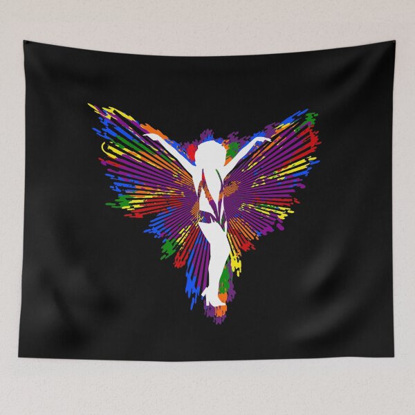 Item preview, Beautiful angel on multicolored background designed and sold by Tong4130.