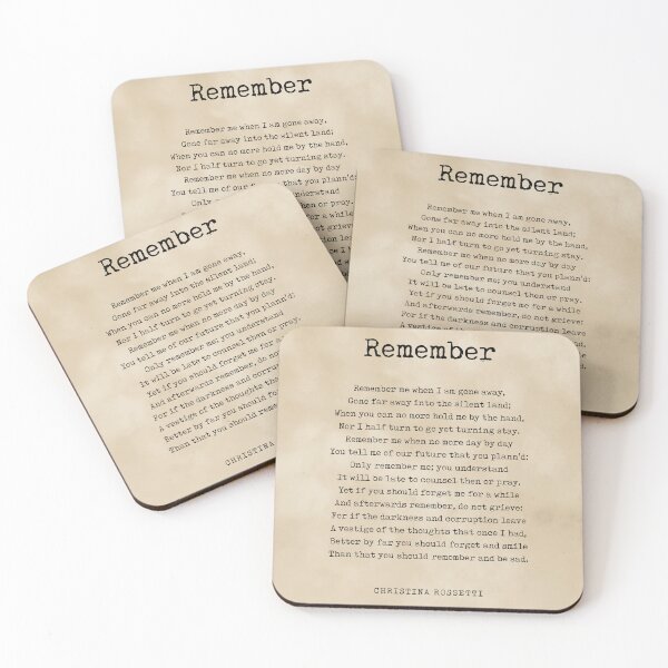 Item preview, Remember - Christina Rossetti Poem - Literature - Typewriter Print 1 - Vintage designed and sold by Studio Grafiikka.
