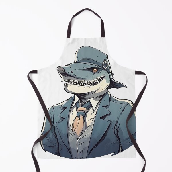 Item preview, Mr. Shark. A shark in a stylish jacket. Office worker, shark teacher designed and sold by Anastasiia Yurevych.