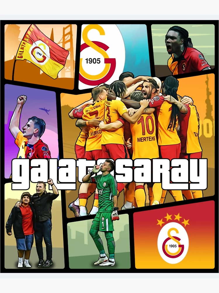 Galatasaray S.K. Abzeichen Logo Evolution Retro Geschichte Print Galatasaray  S.K. Poster Galatasaray Poster Geschenk für Ihn, Fußball, Fußball - .de