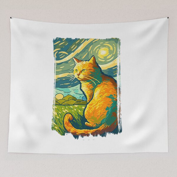 Item preview, Orange Cat Van gogh Style designed and sold by Vangoholic.