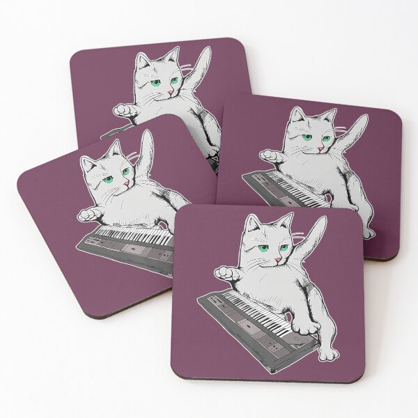 Item preview, Cat Playing Synthesizer 	 Cool Musician Synth Keyboard	 designed and sold by syanhnytk63.