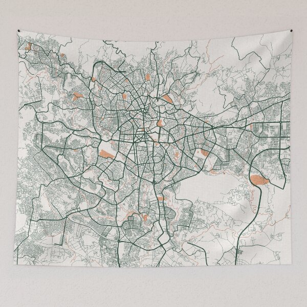 Item preview, Addis Ababa City Map of Ethiopia  - Bohemian designed and sold by deMAP.