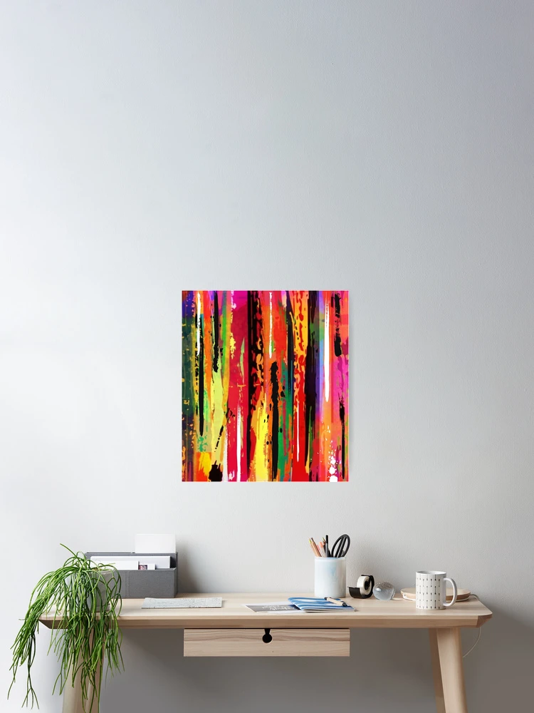 Thumbnail 2 of 3, Poster, Colorful Abstract Stripes designed and sold by RagWeasel.