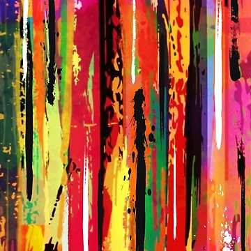 Artwork thumbnail, Colorful Abstract Stripes by RagWeasel