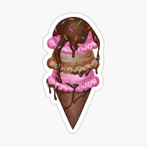 Item preview, Ice Cream Cone Triple Scoop designed and sold by Olivia Ossege.