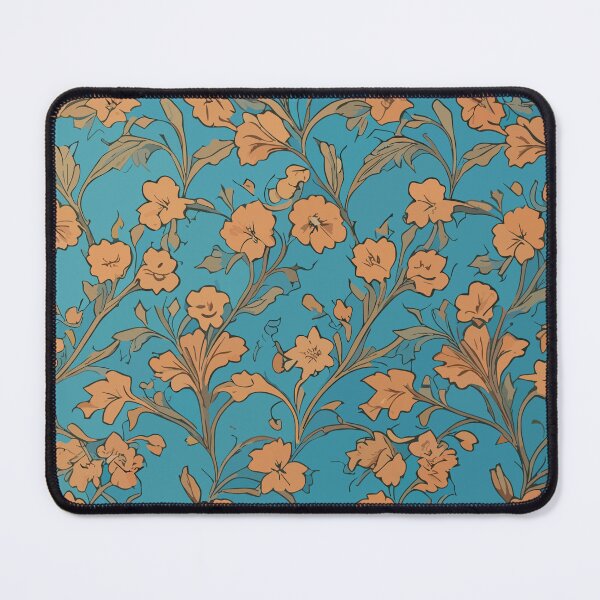 Item preview, William Morris Pimpernel Inspired Teal Floral Pattern: Timeless Elegance for Your Décor designed and sold by Tamas Das.