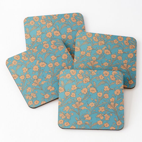Item preview,  William Morris Pimpernel Inspired Teal Floral Pattern: Timeless Elegance for Your Décor designed and sold by Tamas Das.