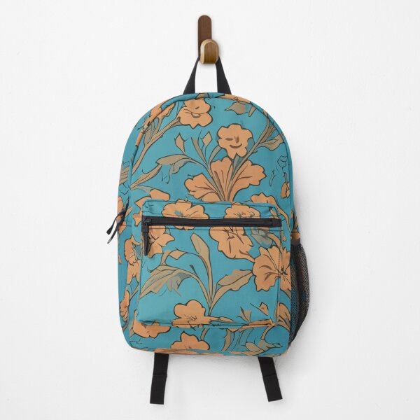 Item preview, William Morris Pimpernel Inspired Teal Floral Pattern: Timeless Elegance for Your Décor designed and sold by Tamas Das.