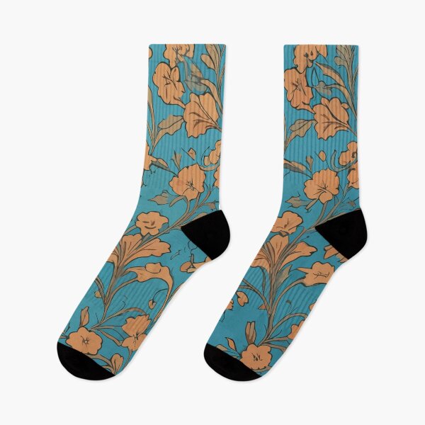 Item preview,  William Morris Pimpernel Inspired Teal Floral Pattern: Timeless Elegance for Your Décor designed and sold by Tamas Das.