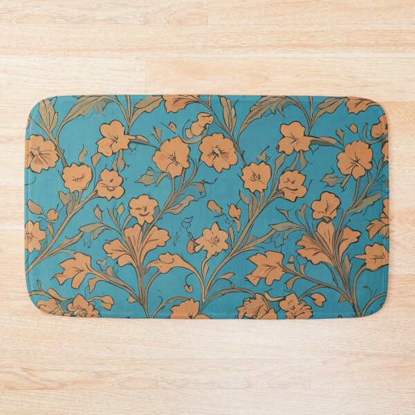 Item preview,  William Morris Pimpernel Inspired Teal Floral Pattern: Timeless Elegance for Your Décor designed and sold by Tamas Das.