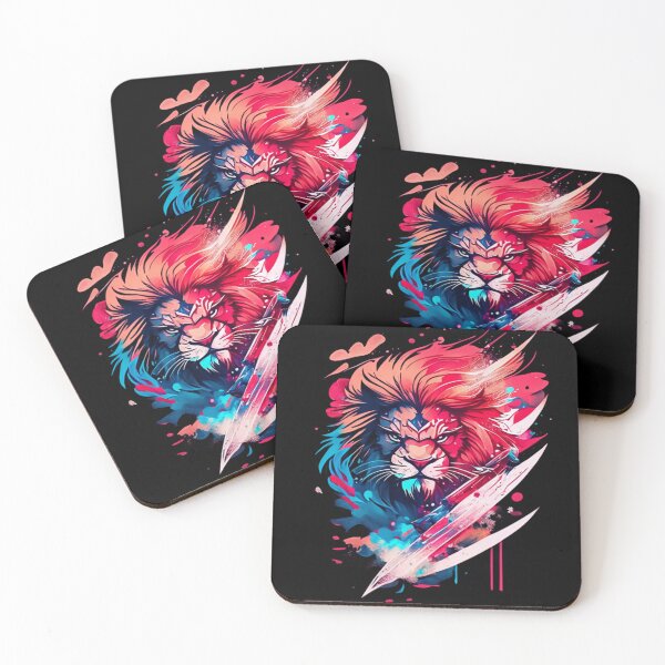 Item preview, Lion Warrior: Impressive illustration of a ninja lion designed and sold by byaz3.