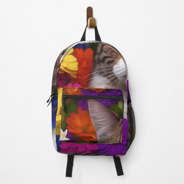 Item preview, Cat and colorful flower designed and sold by KiraChie.