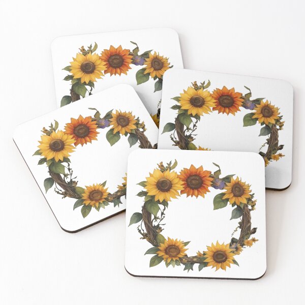Item preview, Watercolor sunflower wreath designed and sold by Jayjaynaenae.