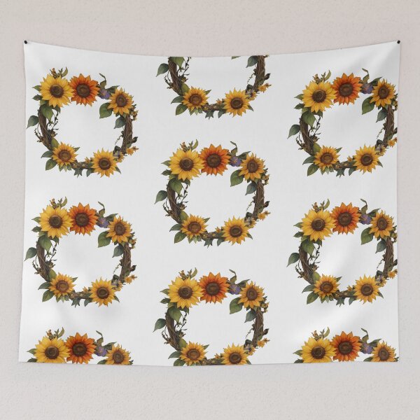 Item preview, Watercolor sunflower wreath designed and sold by Jayjaynaenae.