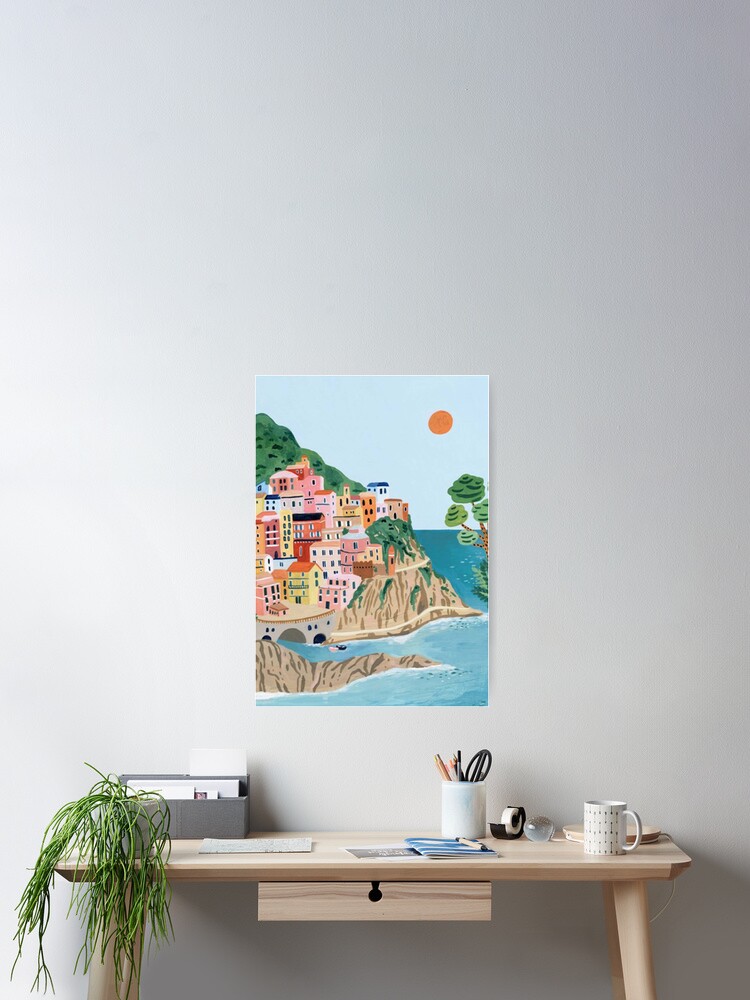 Thumbnail 2 of 3, Poster, Cinque Terre designed and sold by jaspercole.